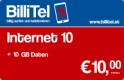 BilliTel Internet € 10